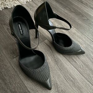 Grey Armani Heels